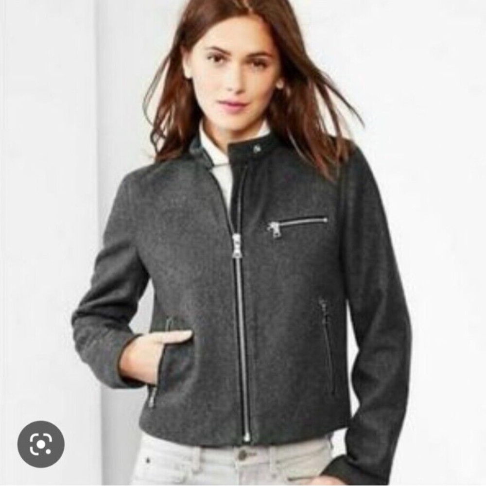 Gap wool-blend biker jacket